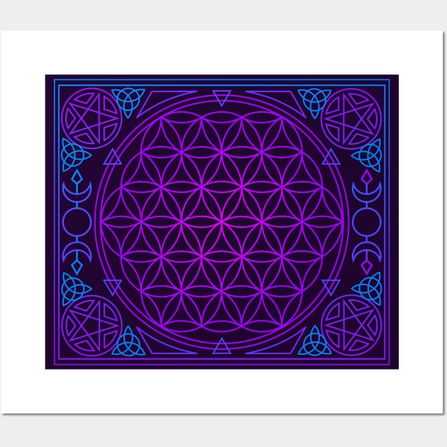 Flower of Life Tapestry Wall Art by RavenWake